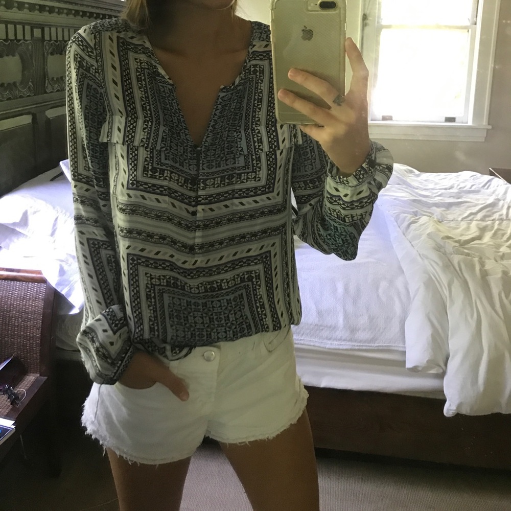 Parker Silk Scarf Print Top