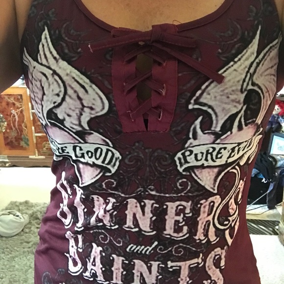 💥SOLD💥💕SEXY LACE UP TANK TOP💕 - Picture 2 of 7