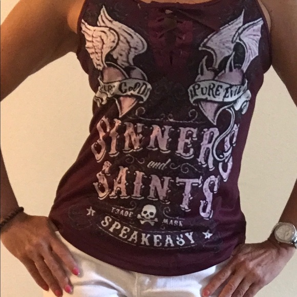 💥SOLD💥💕SEXY LACE UP TANK TOP💕 - Picture 3 of 7