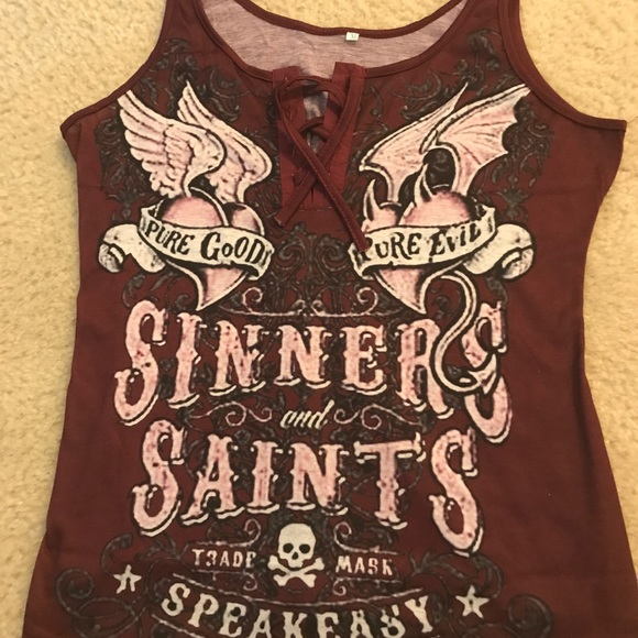 💥SOLD💥💕SEXY LACE UP TANK TOP💕 - Picture 4 of 7