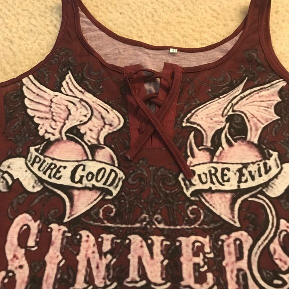 💥SOLD💥💕SEXY LACE UP TANK TOP💕 - Picture 7 of 7