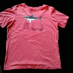 Land's End pink graphic tee shirt - size 14-16