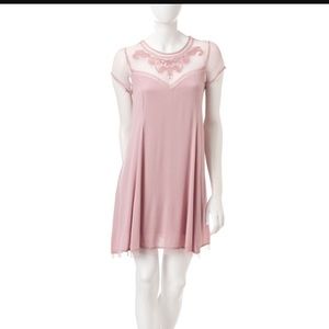 Pink trapeze style dress