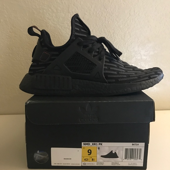 adidas NMD XR1 Primeknit Core Black/Core Red Drops Overseas  Adidas NMD XR1 TRIPLE BLACK