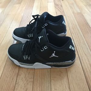Black Air Jordan's (size 5Y)