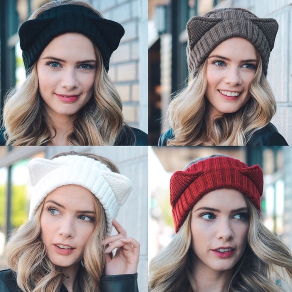 2 LEFT✨ Ivory Cat Ear Headband - Picture 2 of 2