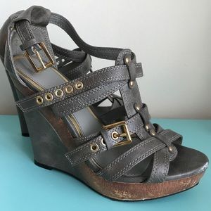 Elle 6.5 gray wedges