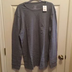 Men's grey long sleeve shirt