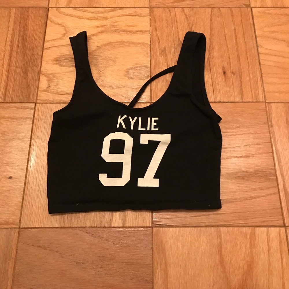 Kendall and Kylie "Kylie" print crop top