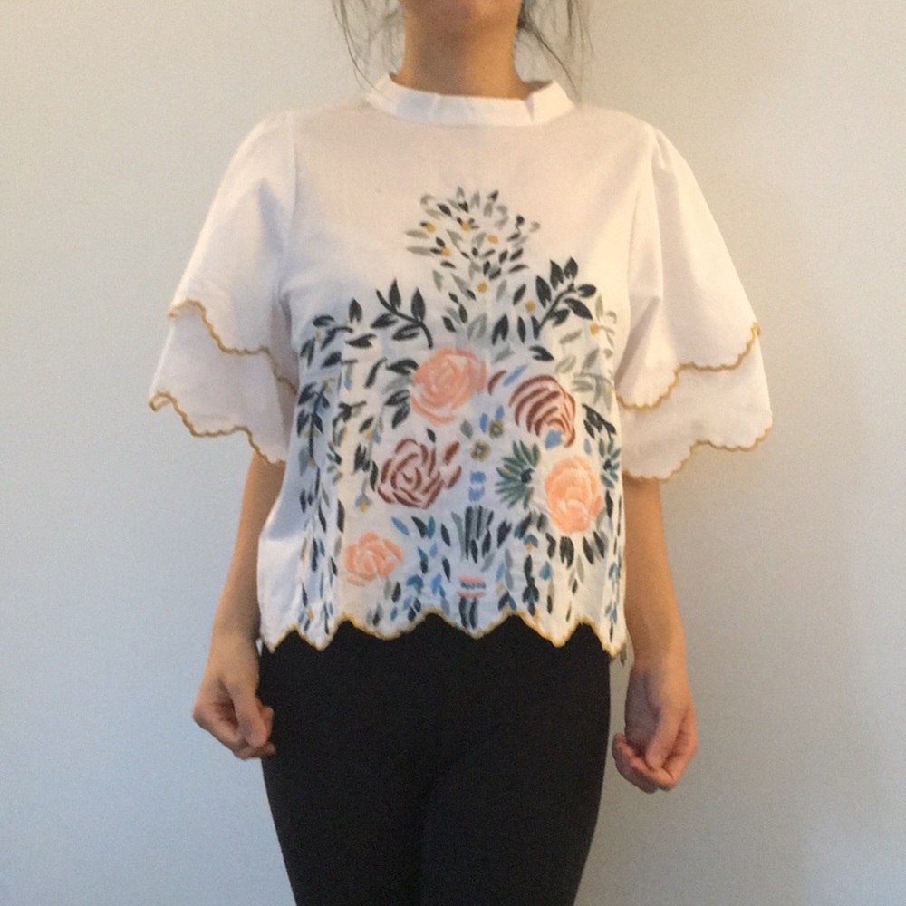 NWT white embroidery top! - Picture 2 of 7