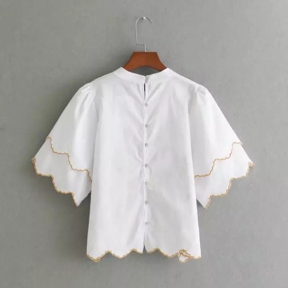 NWT white embroidery top! - Picture 3 of 7