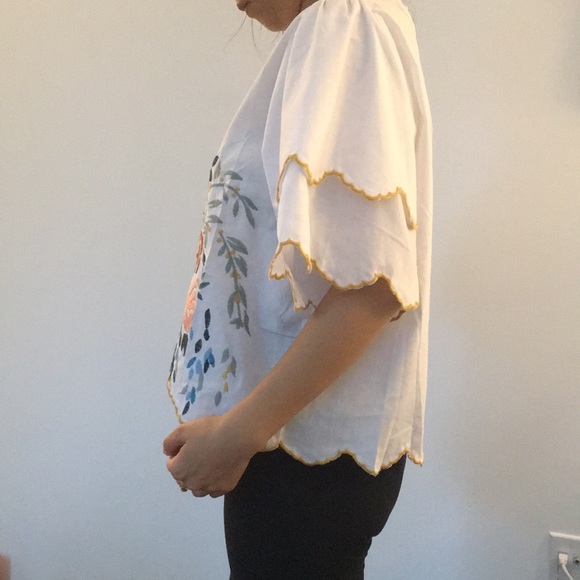 NWT white embroidery top! - Picture 5 of 7