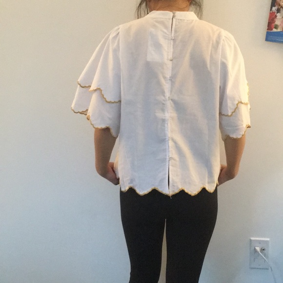 NWT white embroidery top! - Picture 6 of 7