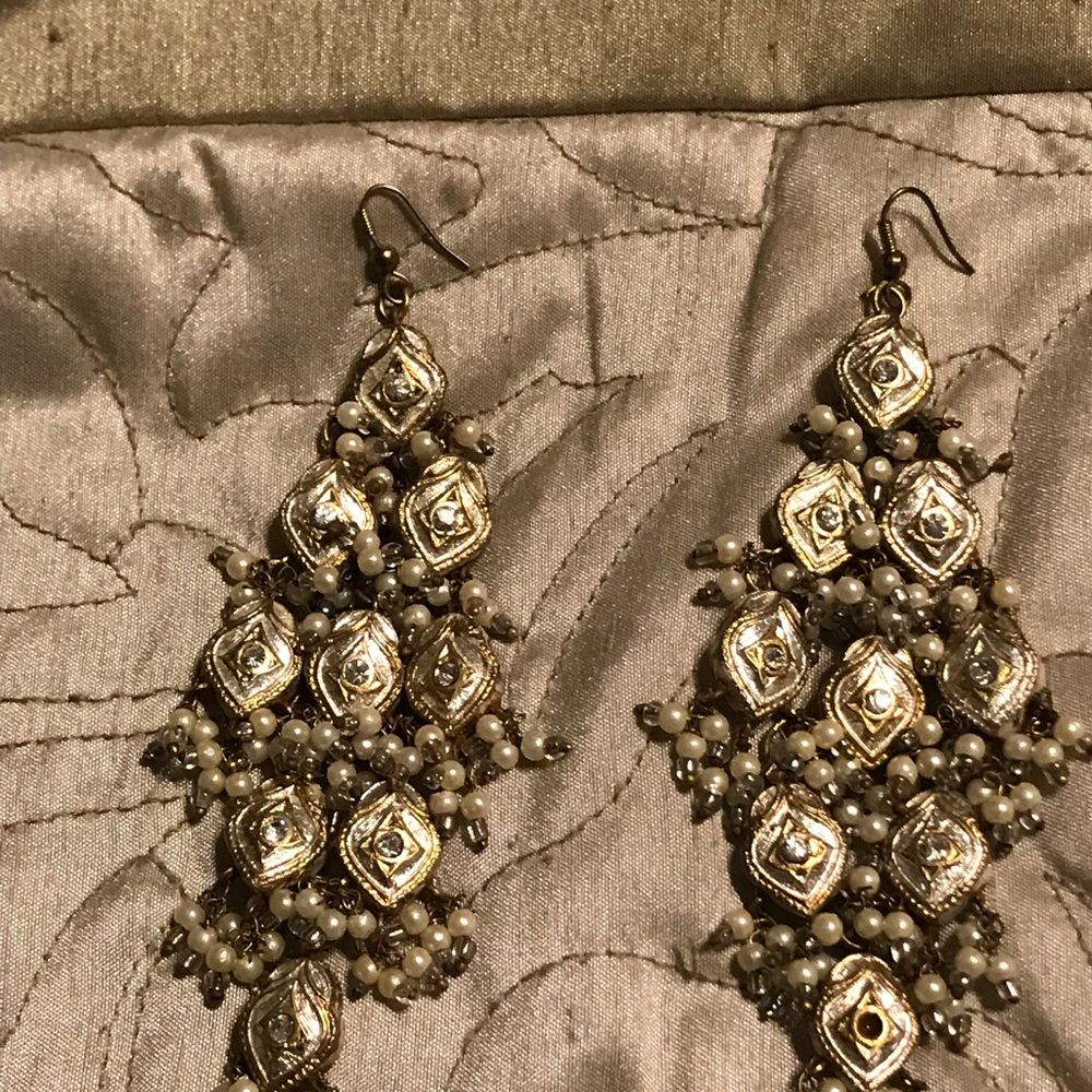 Triangle dangle earrings