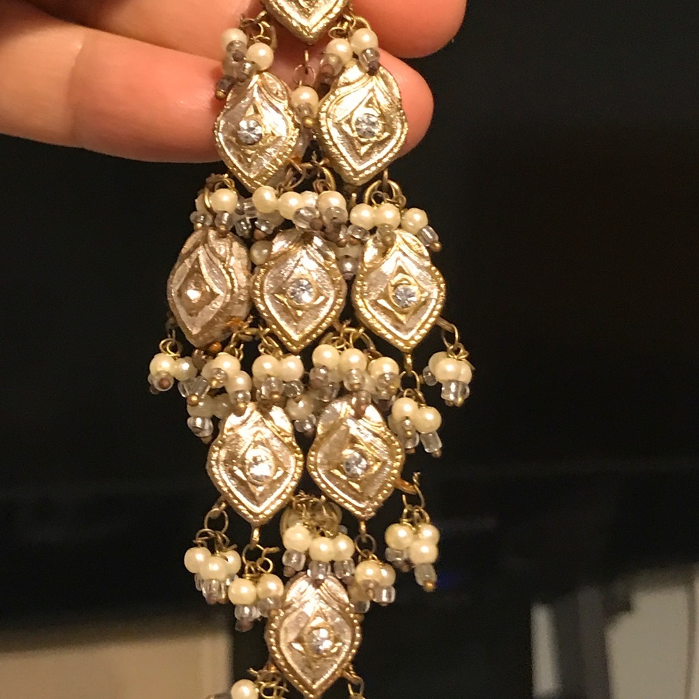 Triangle dangle earrings - Picture 2 of 3