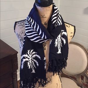 Black Print Cotton Scarf/Shawl/Pareo
