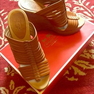 Coach Vegan Leather Wedges - Size 8.5