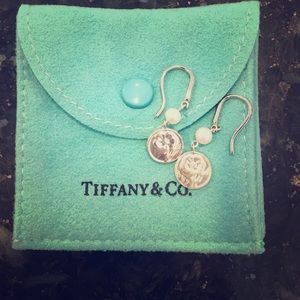 Tiffany & Co. Nature Rose Flower Pearl Earrings