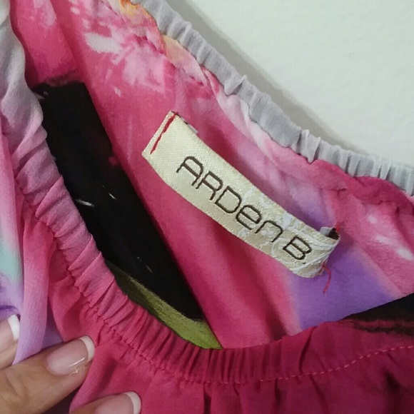 One Shoulder Multi-Color Top - Picture 2 of 2