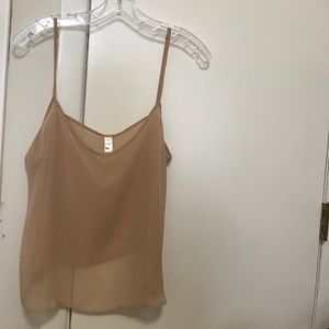 American Apparel chiffon crop sheer shirt