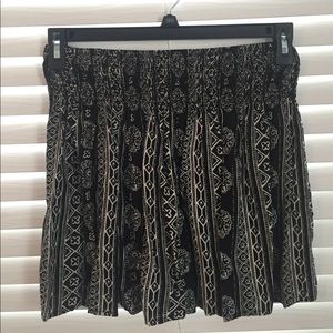 Black and Cream Patterned Skirt