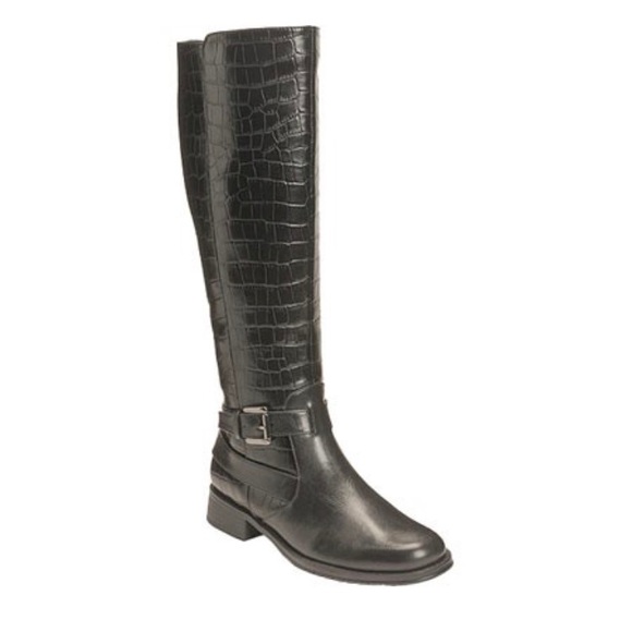 aerosoles black riding boots