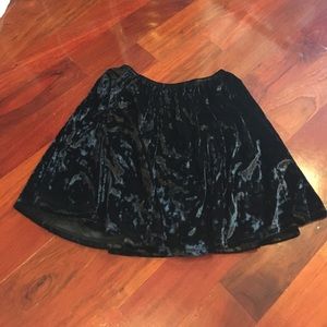 Brandy Melville crushed velvet flowy skirt
