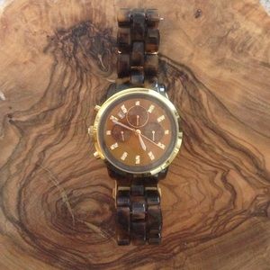 Large face tortoise shell Michael Kors watch