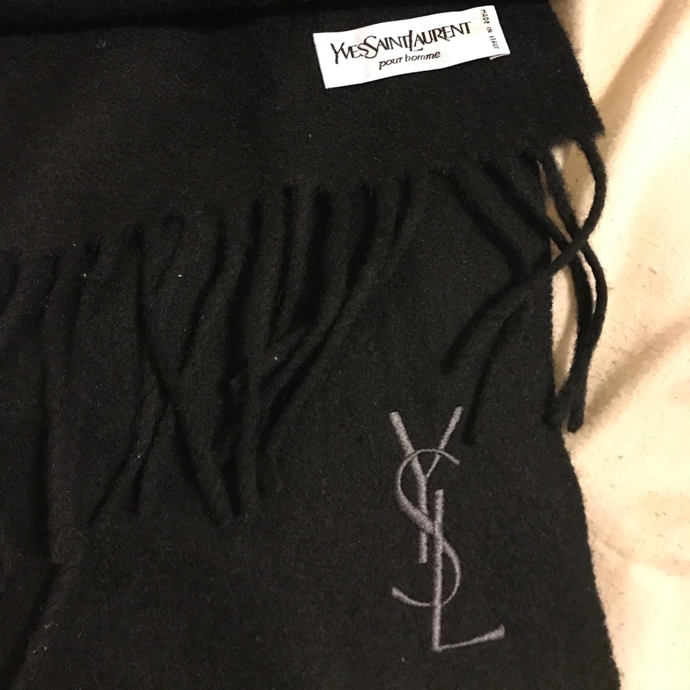 All black (authentic) Yves saint laurent scarf
