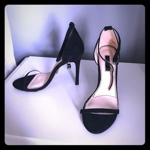 Size 37 Black Suede Topshop heels