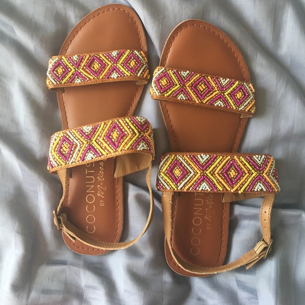 Colorful sandals! Size 8.