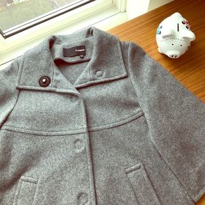 Grey wool coat from Tokyo fashion house Tsubomi