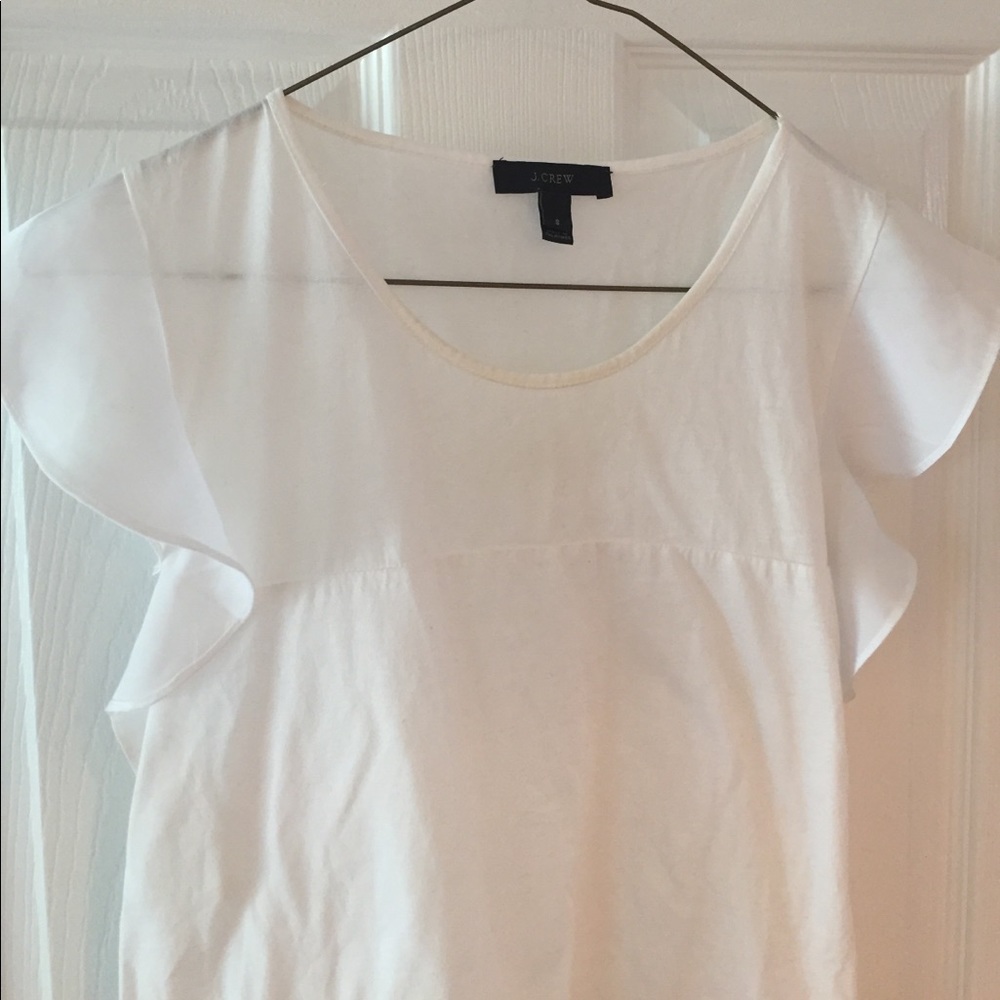 EUC J. Crew white blouse.