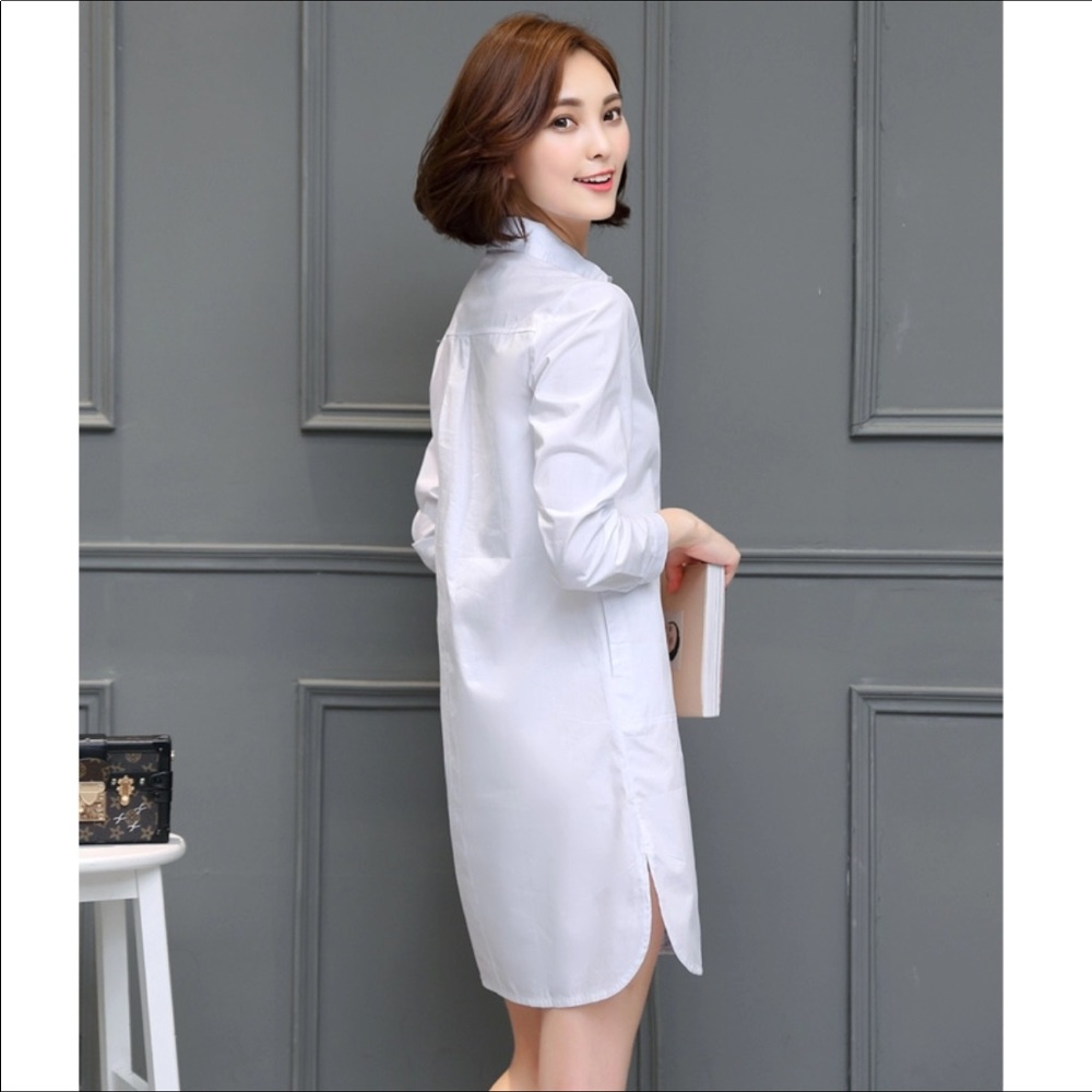 Brand new White or Black  long cotton shirt