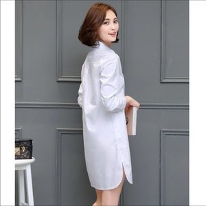 Brand new White or Black  long cotton shirt