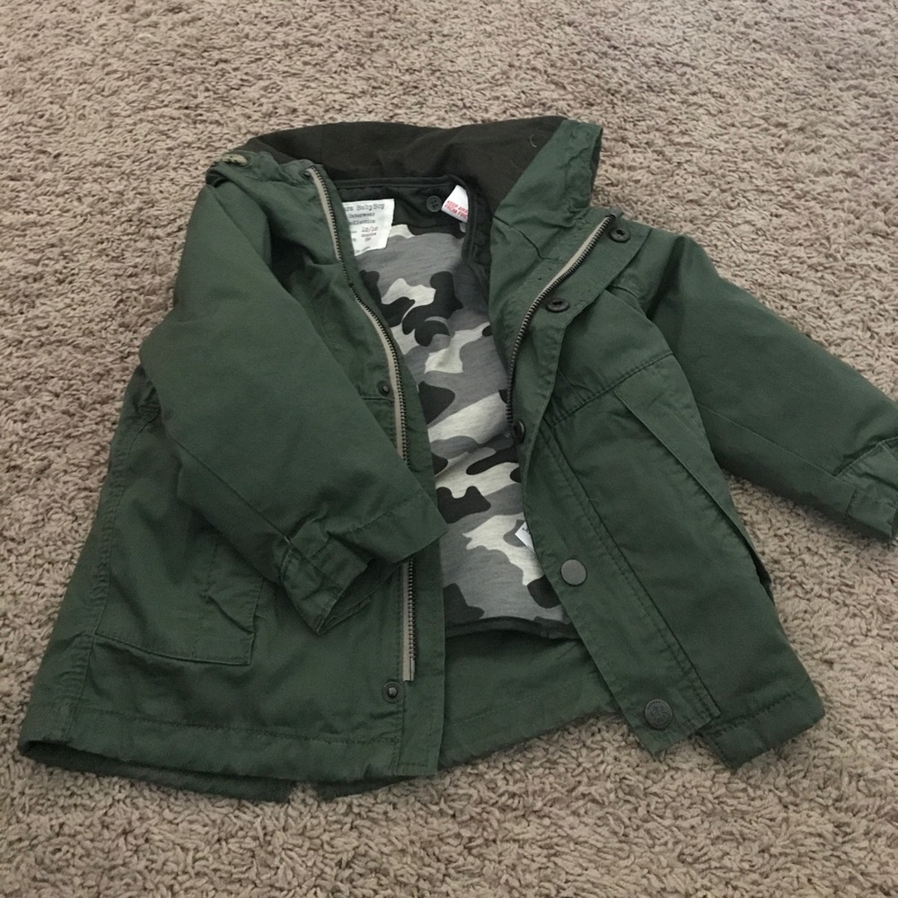 Army Green Jacket for Baby Boys