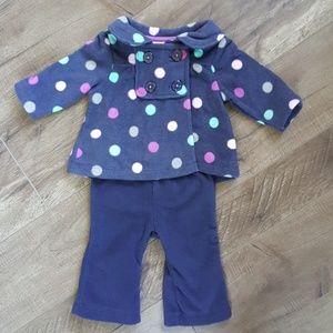 Fleece Peacoat and Pant Set