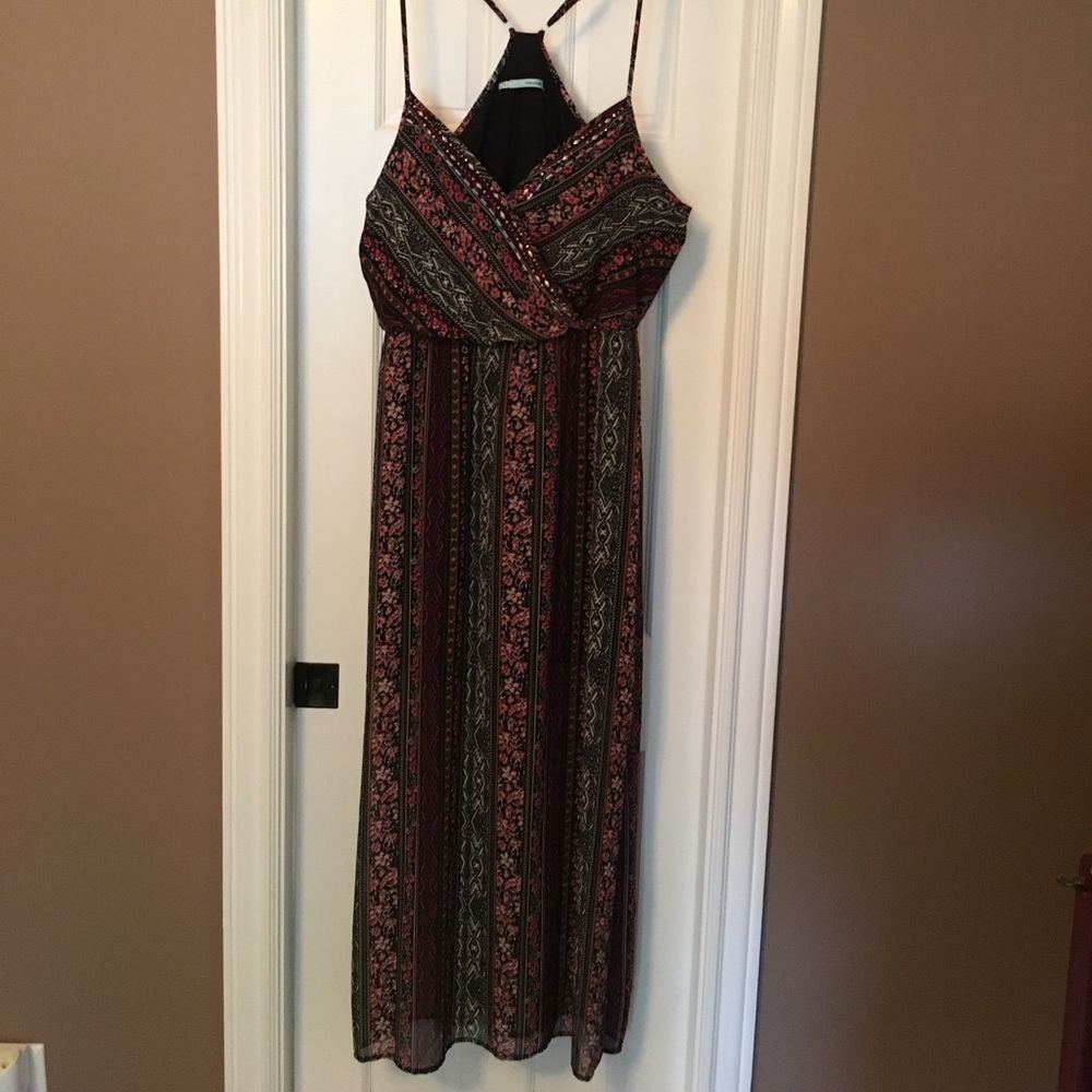 Romantic Multi-colored Maxi with Jeweled Bust - Picture 2 of 4