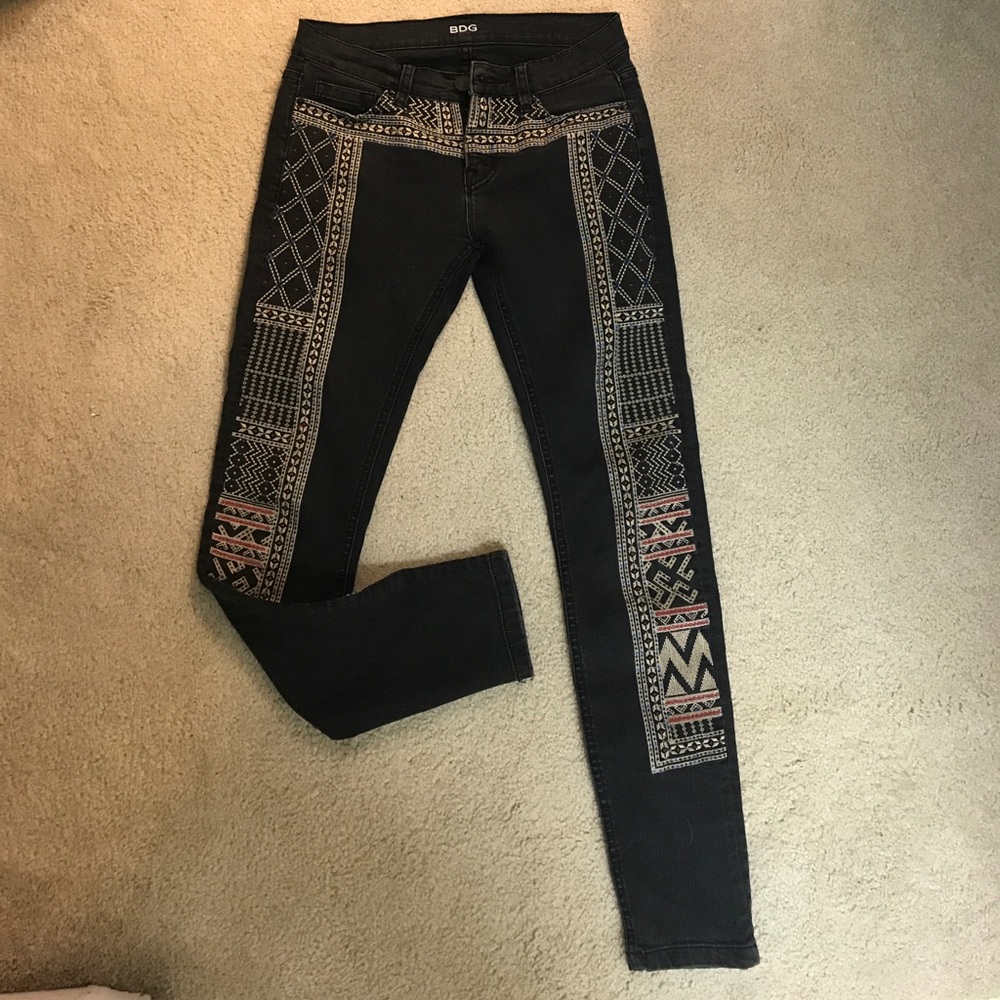 BDG embroidered dark jeans