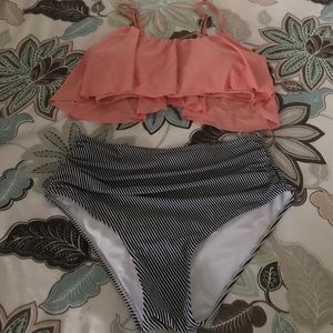 Cupshe high waisted two piece bathing suit