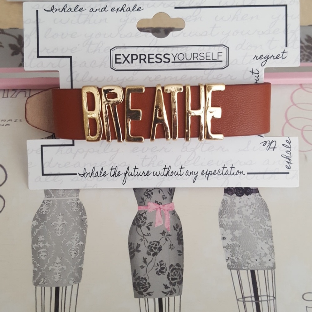 BREATHE Leather Bracelet NWT