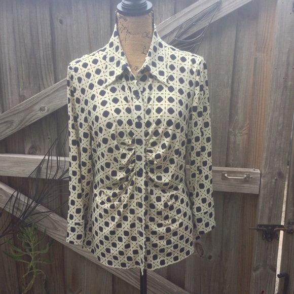 Laundry Shelli Segal Blue White green Wicker top L - Picture 3 of 4