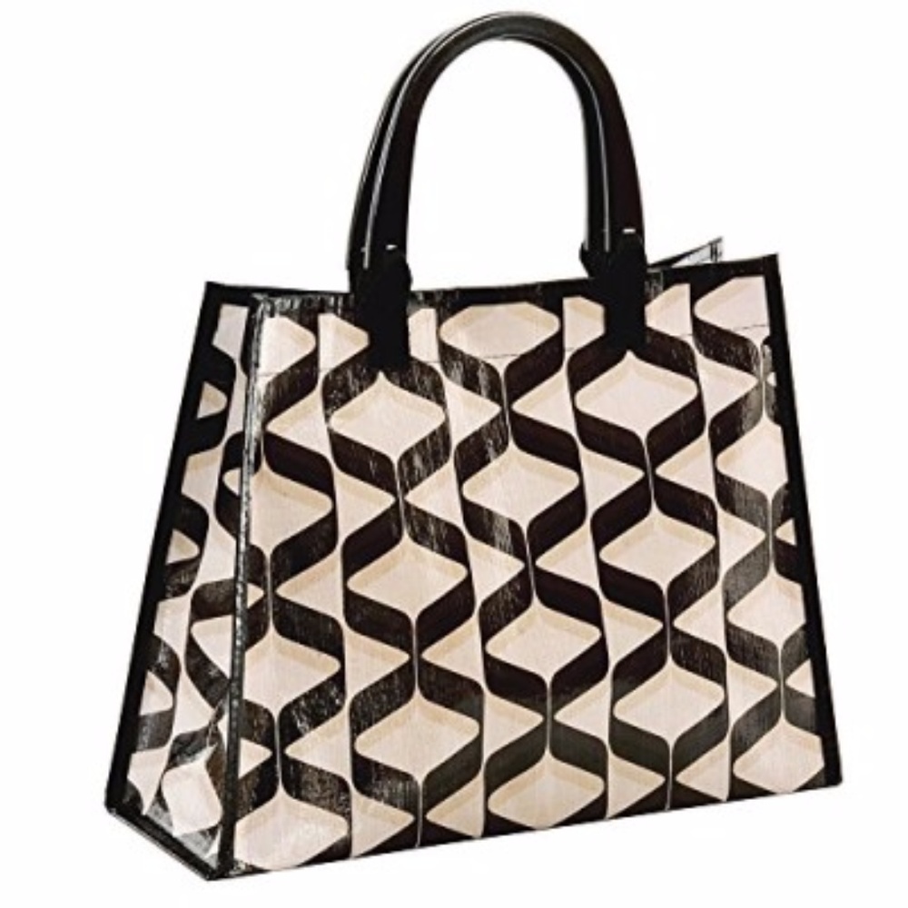 Weekend Sale! Black and White Ribbon Handbag - Picture 2 of 4