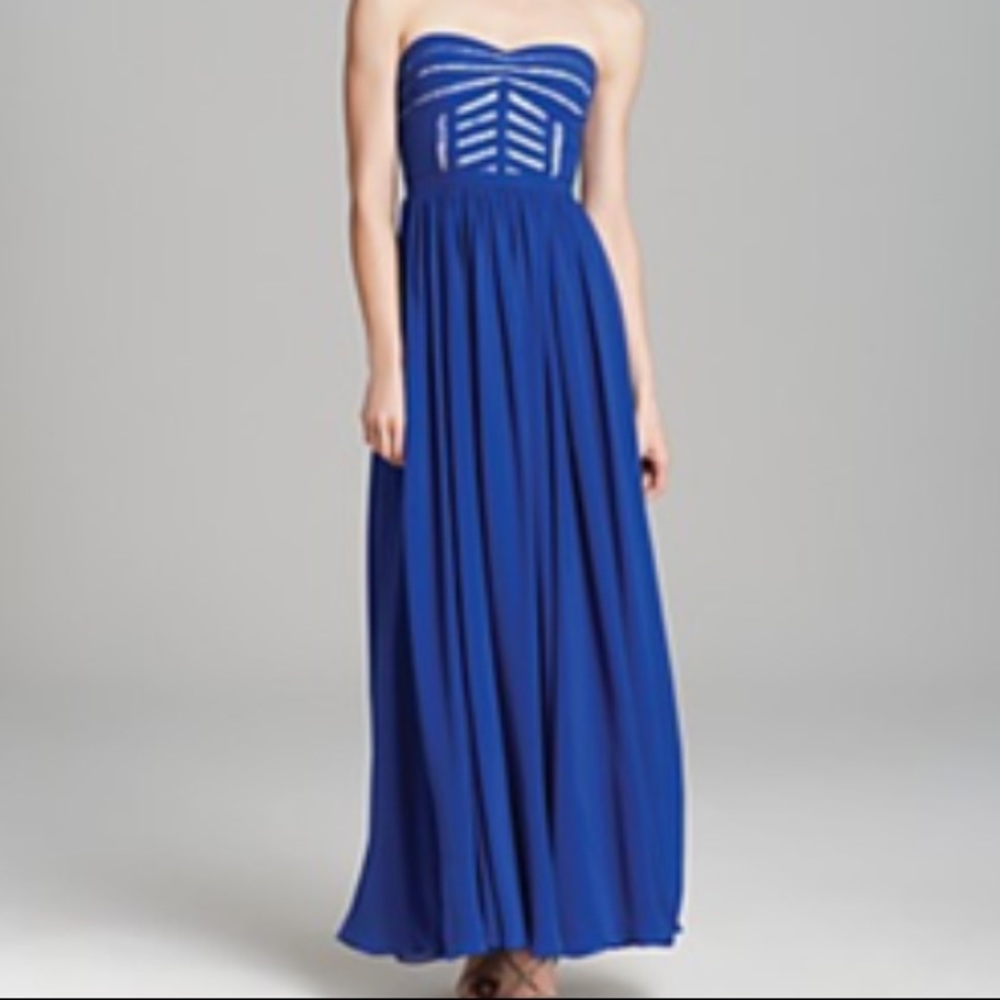 AQUA strapless bustier dress