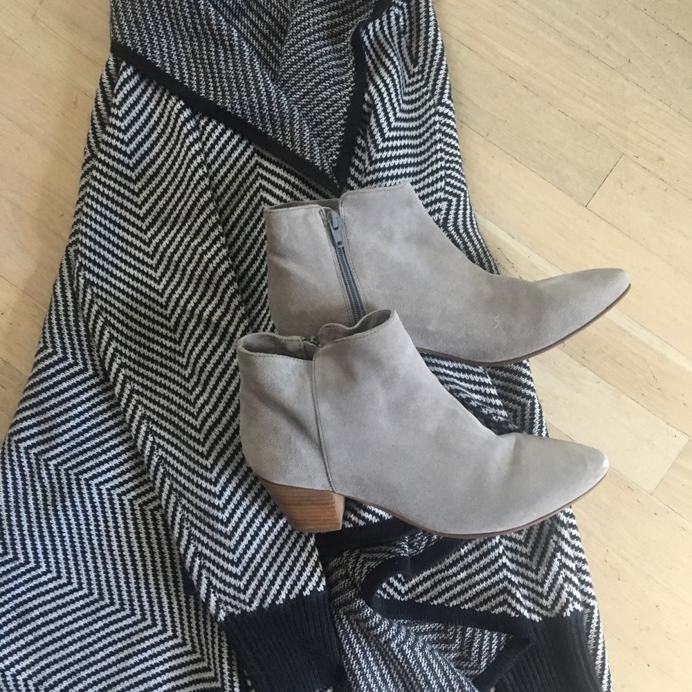 Coconuts Grey Suede Booties