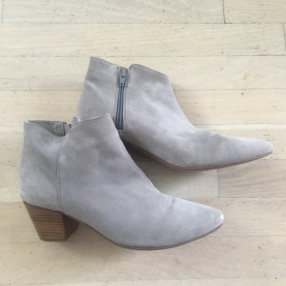 Coconuts Grey Suede Booties - Picture 3 of 5
