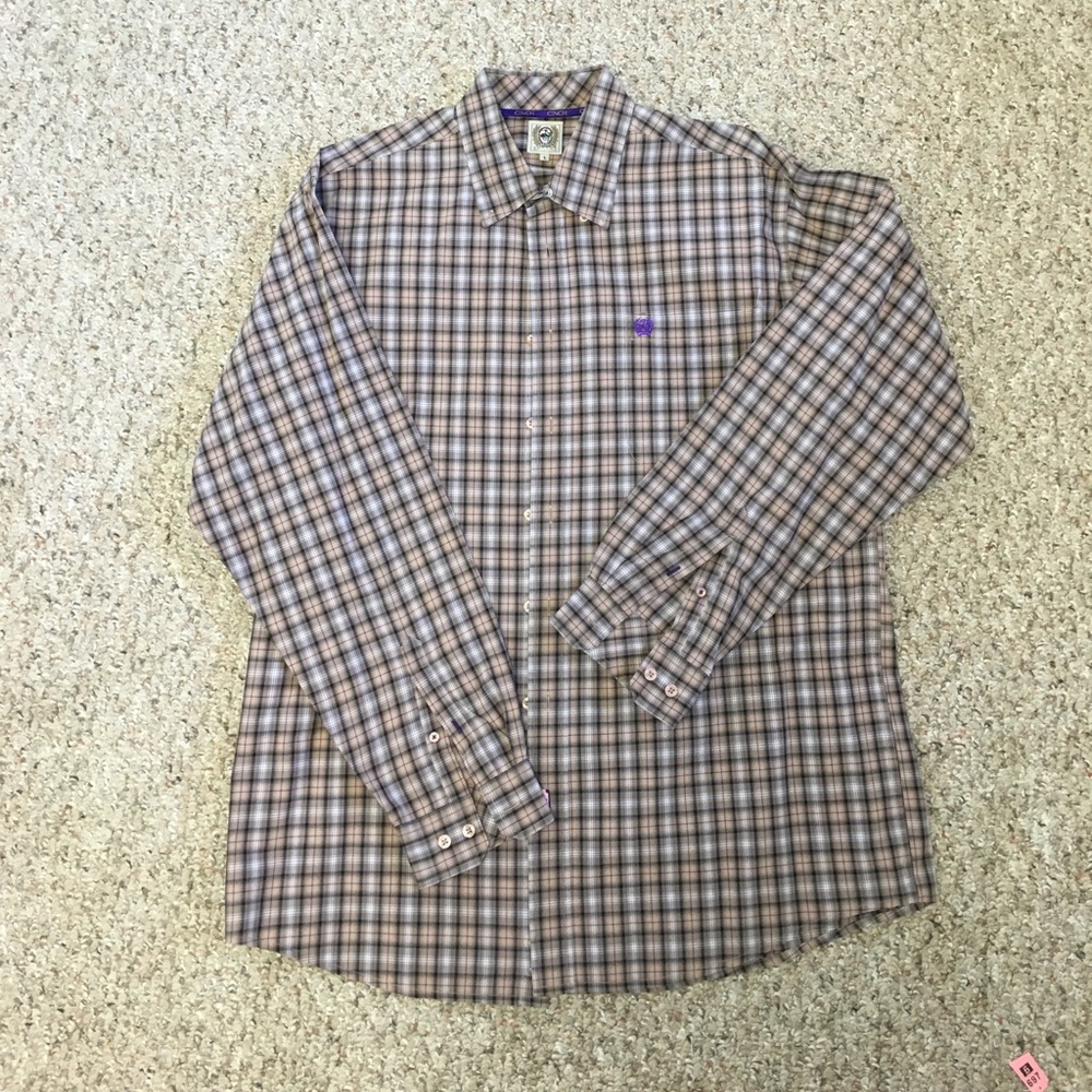 Men's cinch long sleeve button down western shirt
