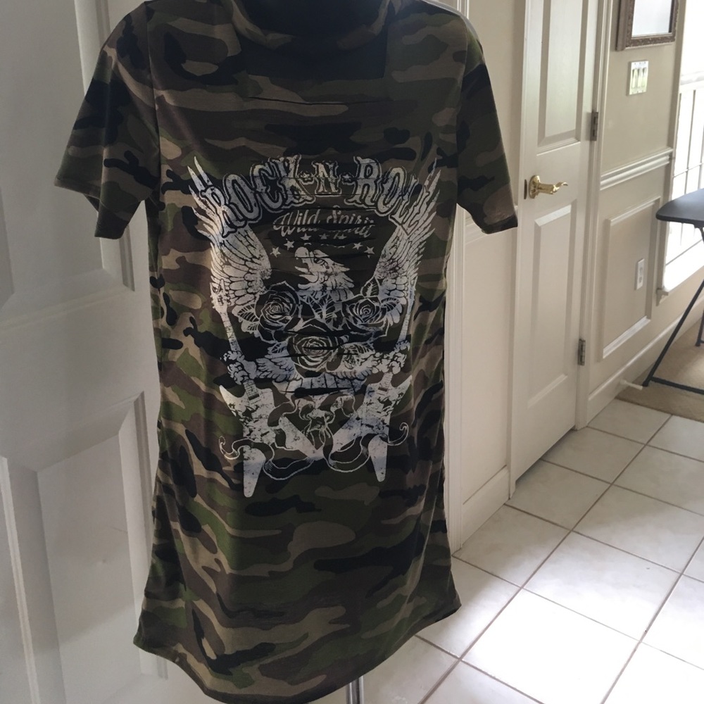 Camo rock n roll dress/ shirt