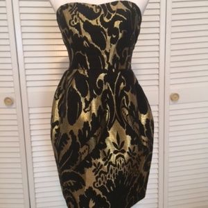 H&M Tulip Gold and Black Dress