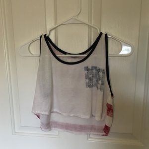 American Flag Crop Top